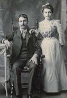 Joe and Lena Merlo 1903 Wedding Picture of Joseph Merlo and Annia (Lena) Girotti in Kirksville, Adair County, MO on March 28, 1903.